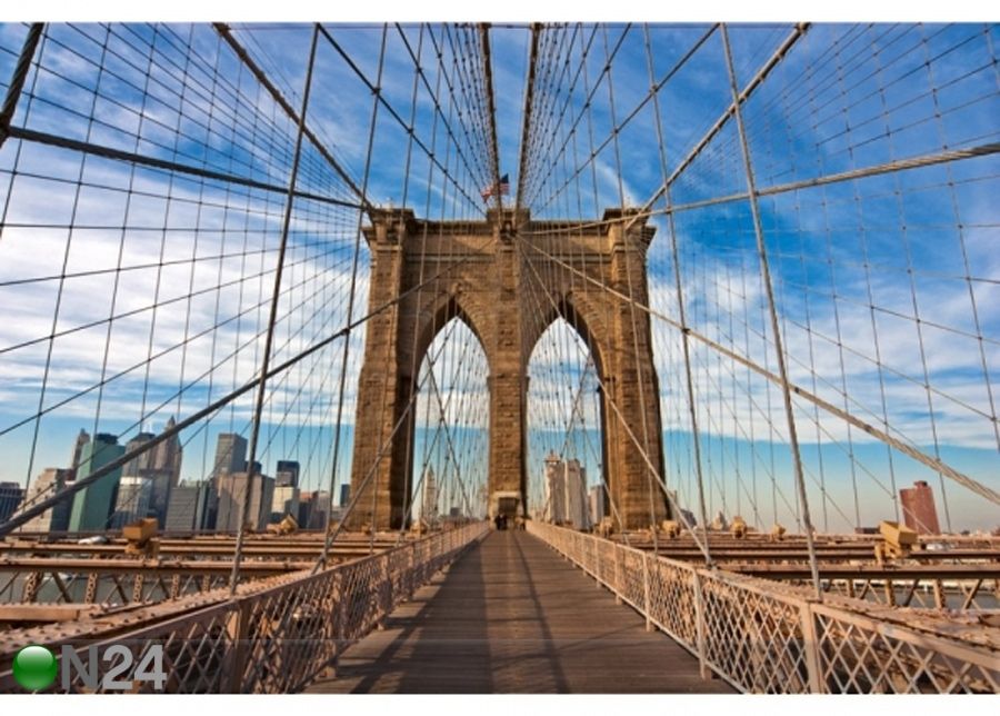 Non-woven kuvatapetti Brooklyn bridge 375x250 cm kuvasuurennos