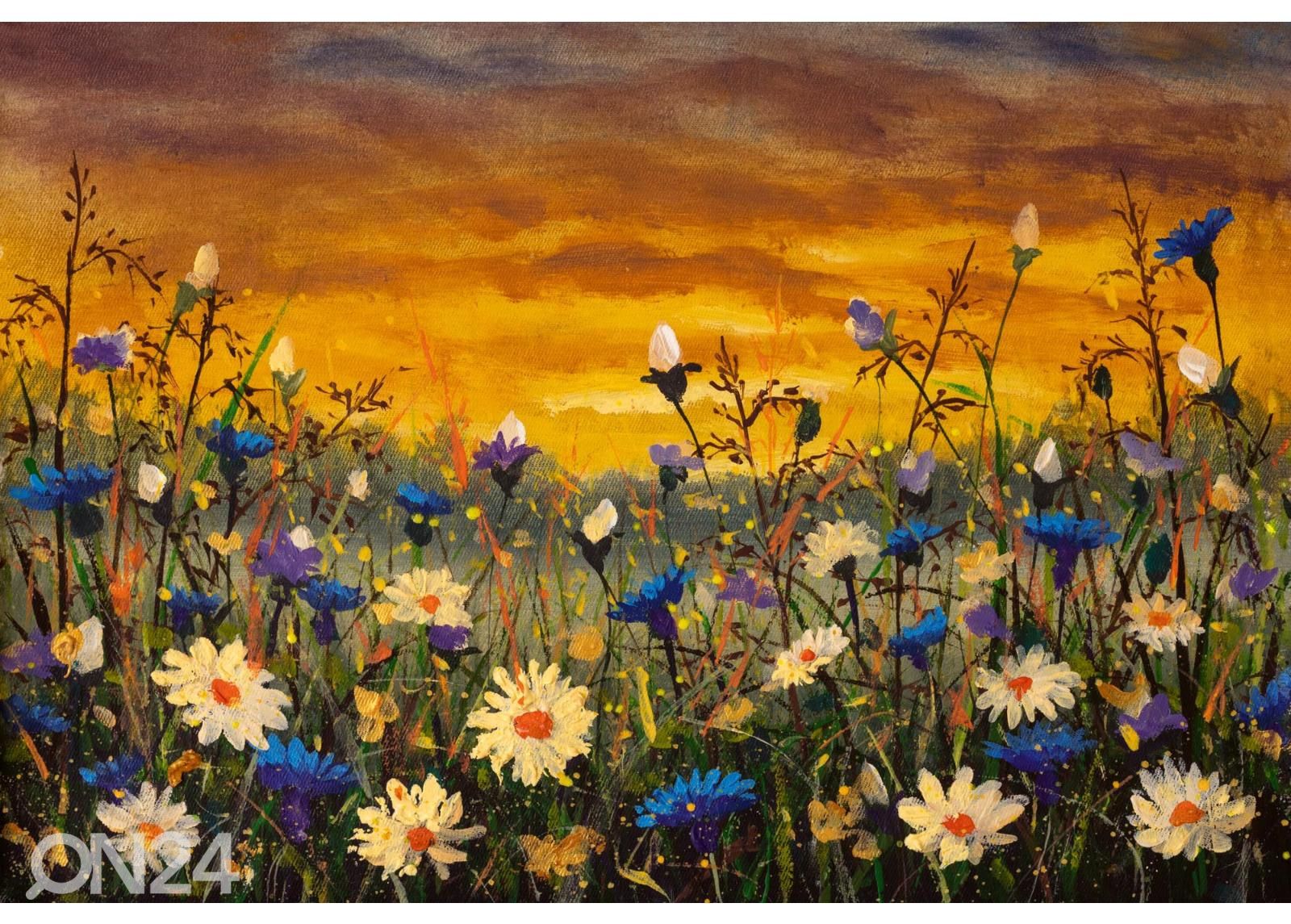 Non-woven kuvatapetti Daisies And Blue Cornflowers kuvasuurennos