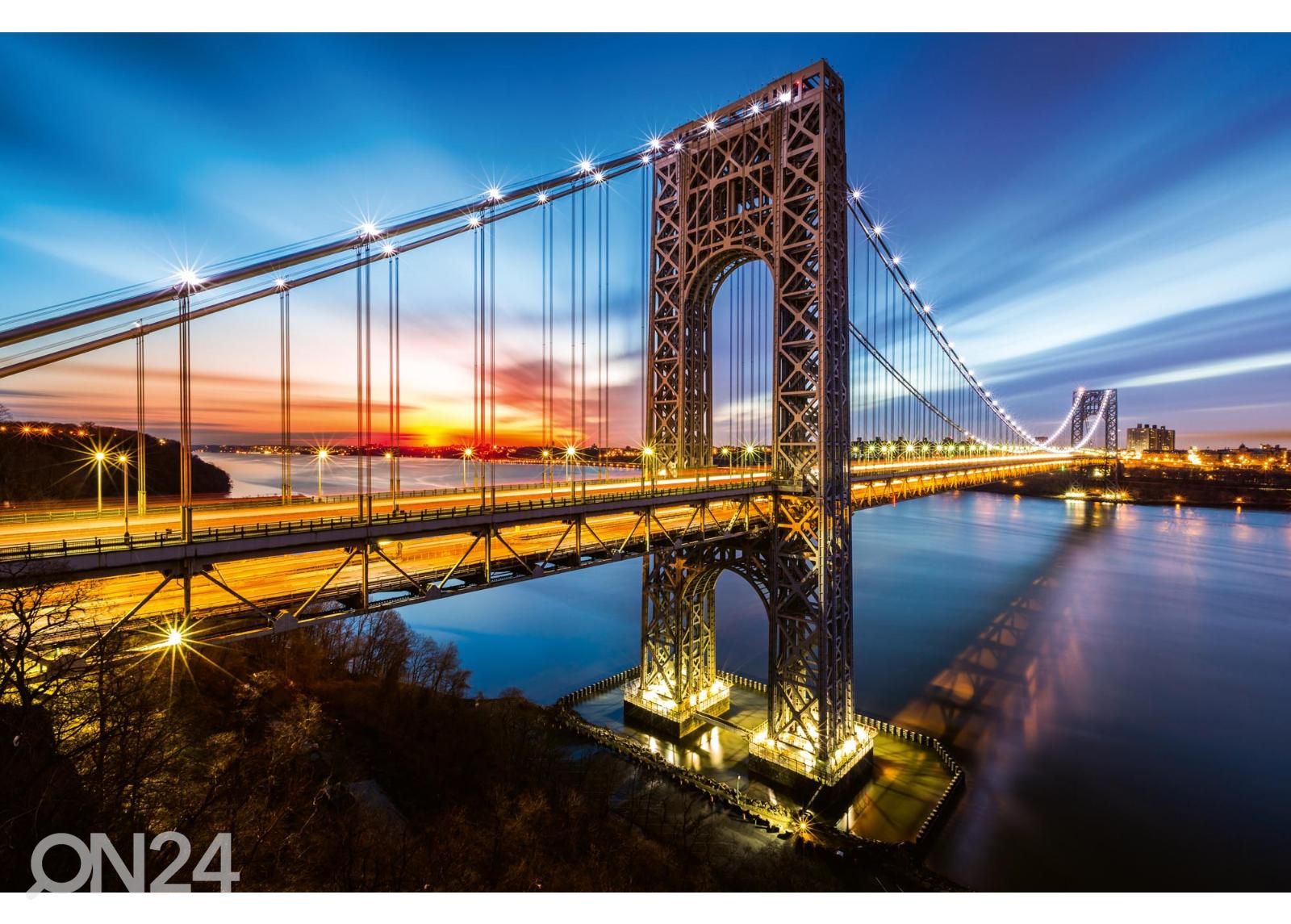 Non-woven kuvatapetti George Washington Bridge kuvasuurennos