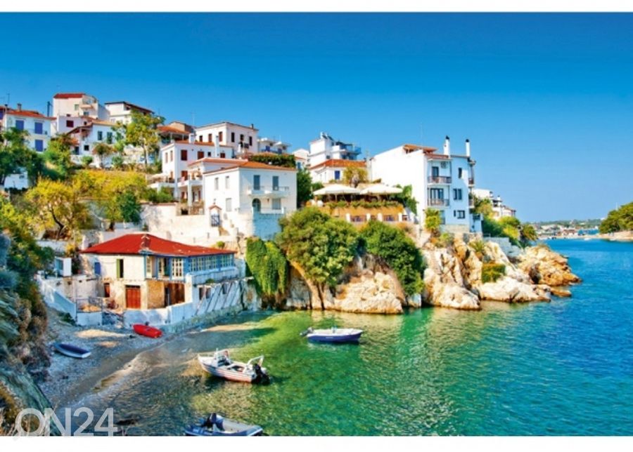 Non-woven kuvatapetti Greece coast 150x250 cm kuvasuurennos