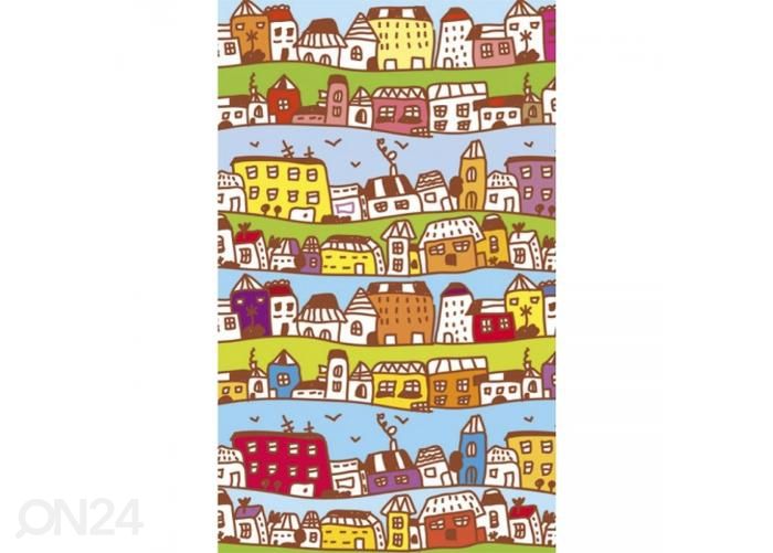 Non-woven kuvatapetti Houses in town 150x250 cm kuvasuurennos