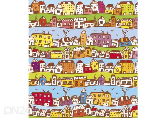 Non-woven kuvatapetti Houses in town 225x250 cm kuvasuurennos