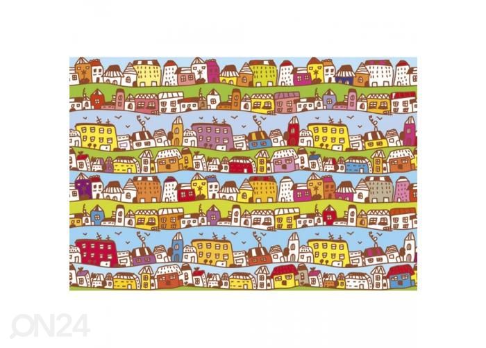 Non-woven kuvatapetti Houses in town 375x250 cm kuvasuurennos