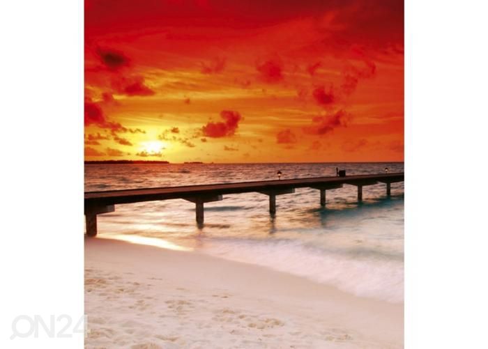 Non-woven kuvatapetti Jetty in sunset 150x250 cm kuvasuurennos