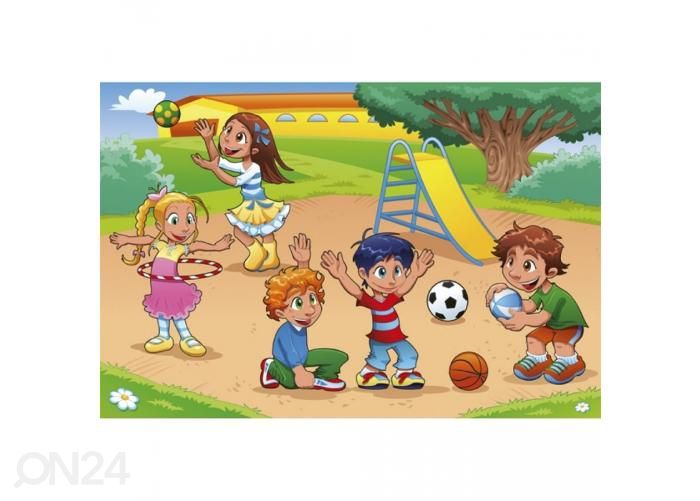 Non-woven kuvatapetti Kids in playground 375x250 cm kuvasuurennos