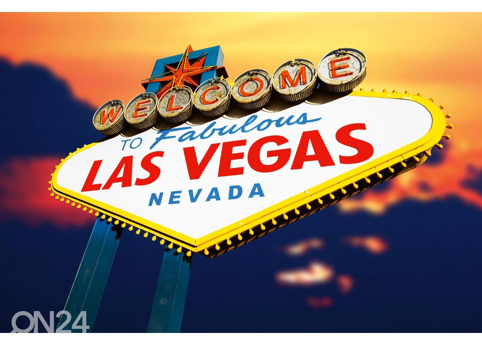 Non-woven kuvatapetti Las Vegas Sign kuvasuurennos