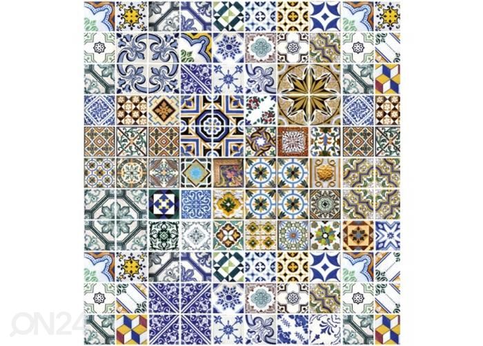 Non-woven kuvatapetti Portugal tiles 225x250 cm kuvasuurennos