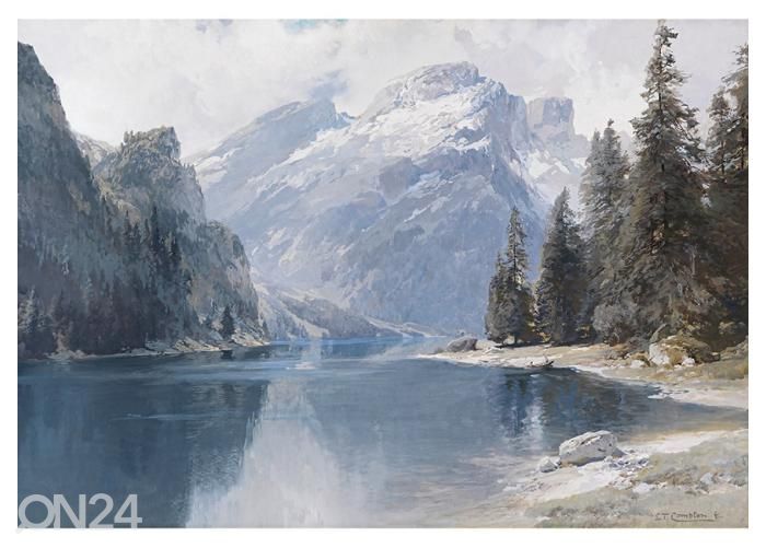 Non-woven kuvatapetti Pragser Wildsee by Edward Theodore Compton 368x254 cm kuvasuurennos