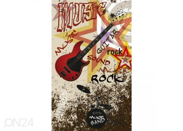 Non-woven kuvatapetti Red guitar 150x250 cm kuvasuurennos