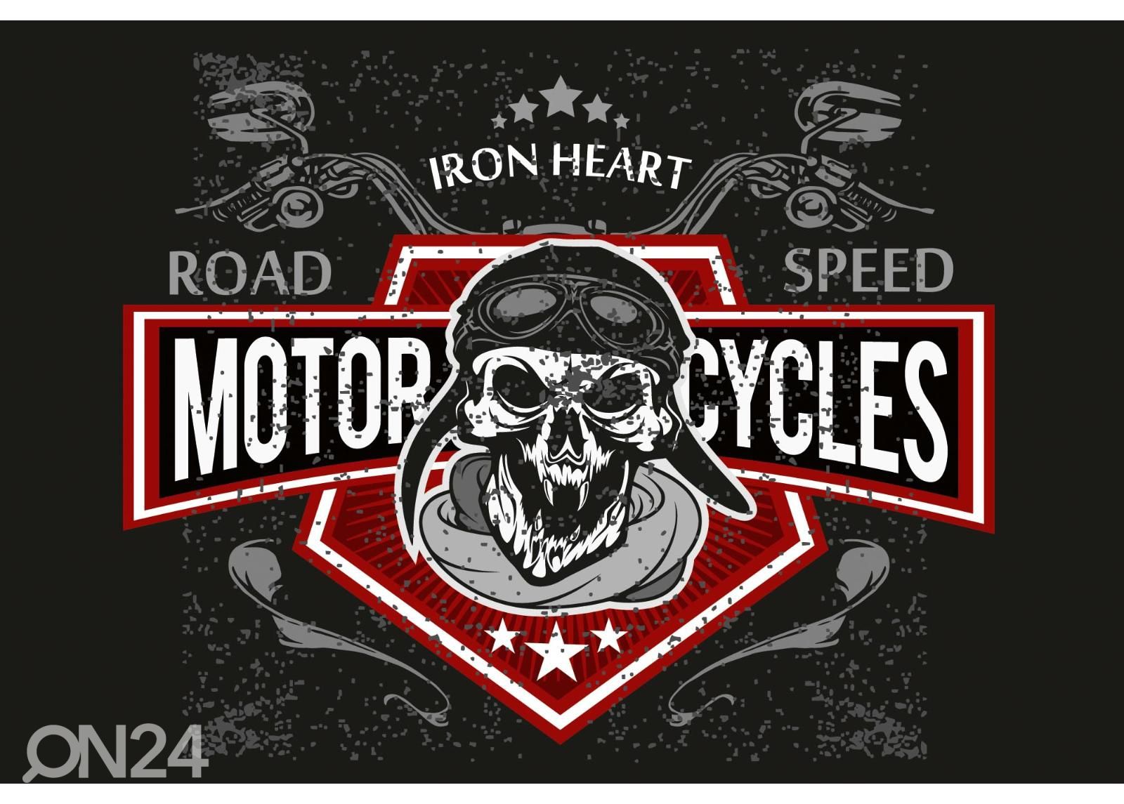 Non-woven kuvatapetti Retro Biker Skull kuvasuurennos