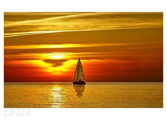 Non-woven kuvatapetti Sail Boat at Sunset 416x290 cm kuvasuurennos