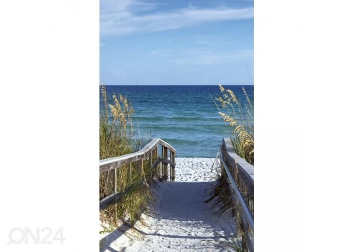 Non-woven kuvatapetti Sandy boardwalk 150x250 cm kuvasuurennos