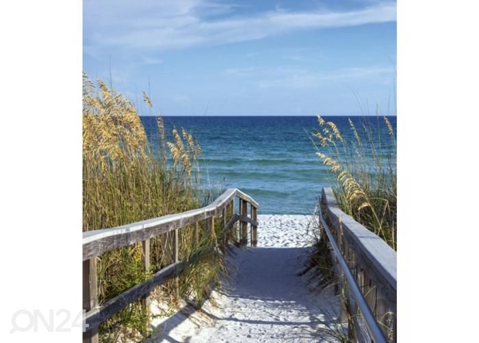 Non-woven kuvatapetti Sandy boardwalk 225x250 cm kuvasuurennos