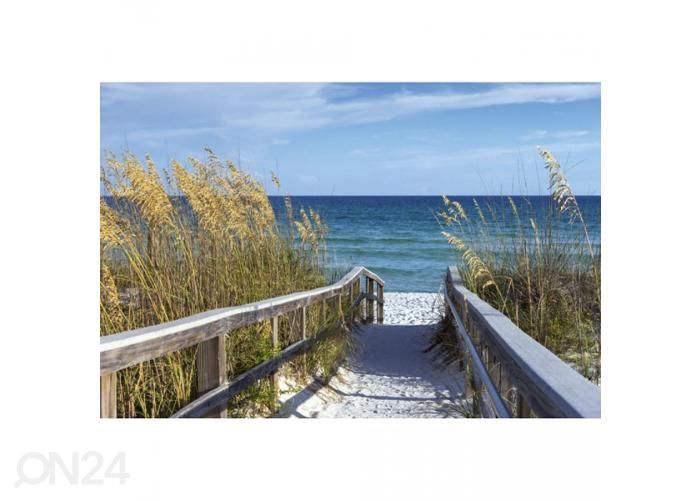 Non-woven kuvatapetti Sandy boardwalk 375x250 cm kuvasuurennos