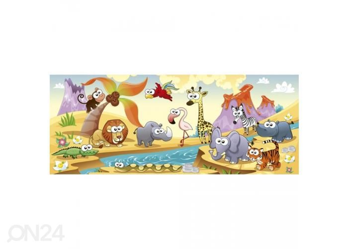 Non-woven kuvatapetti Savannah animals 375x150 cm kuvasuurennos