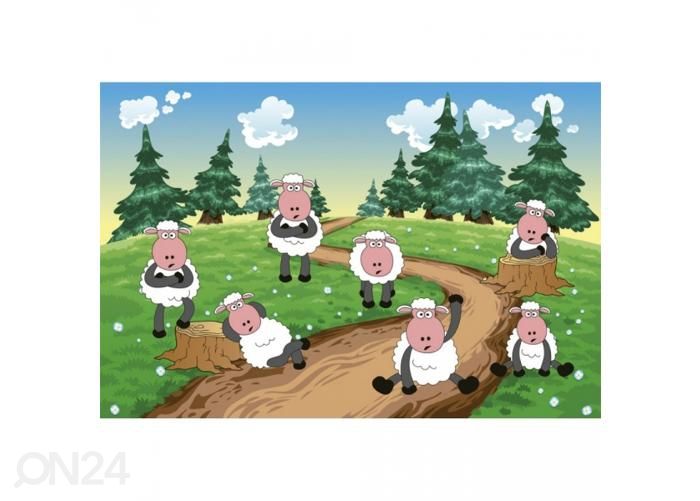 Non-woven kuvatapetti Sheep 375x250 cm kuvasuurennos
