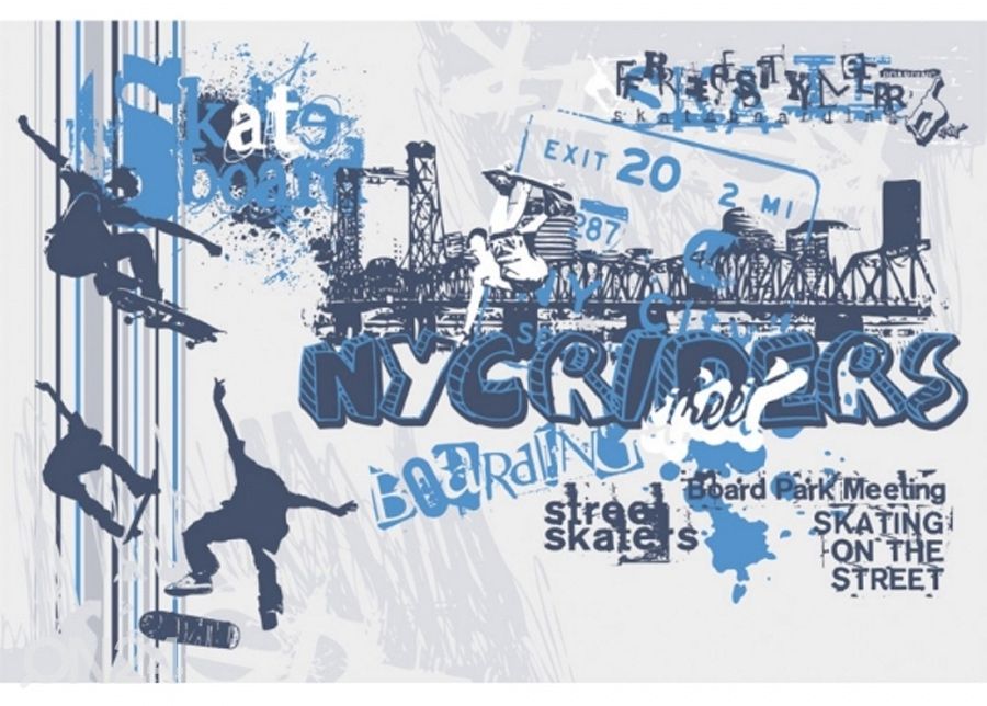Non-woven kuvatapetti Skate 150x250 cm kuvasuurennos