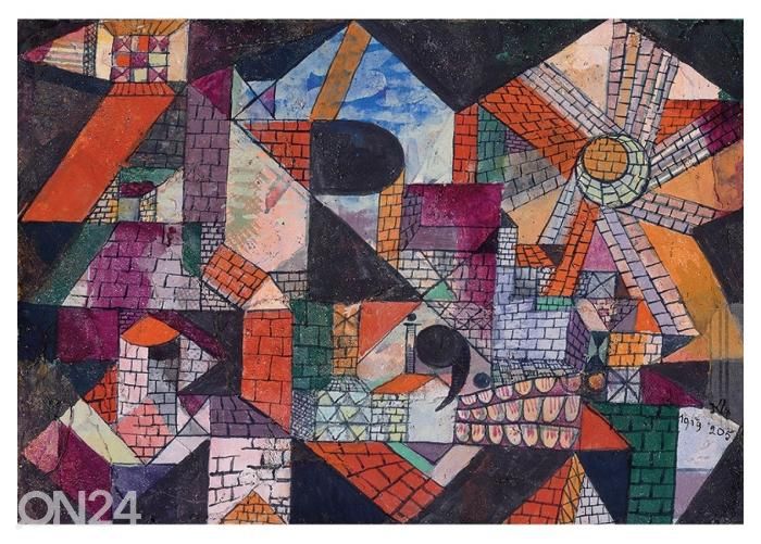 Non-woven kuvatapetti Stadt R by Paul Klee 416x290 cm kuvasuurennos
