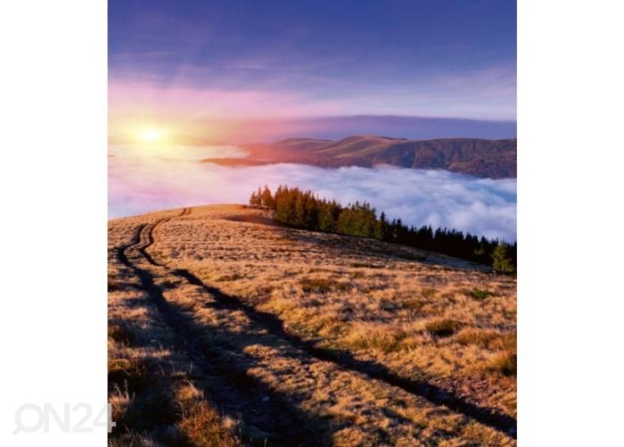 Non-woven kuvatapetti Sunrise in mountains 225x250 cm kuvasuurennos