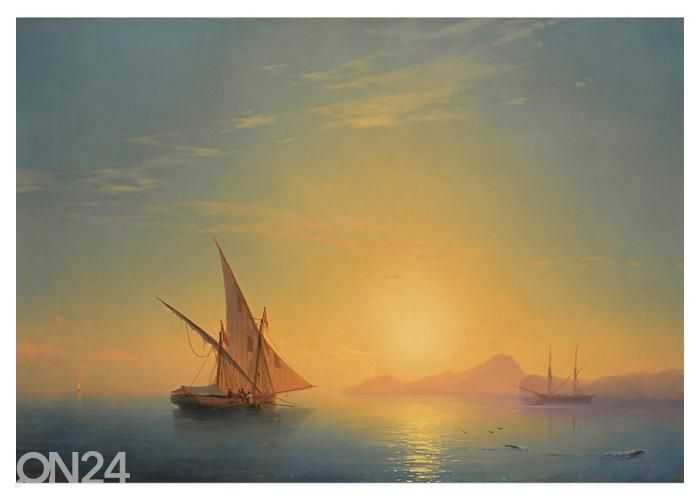 Non-woven kuvatapetti Sunset Over Ischia by Ivan Aivazovsky 416x290 cm kuvasuurennos