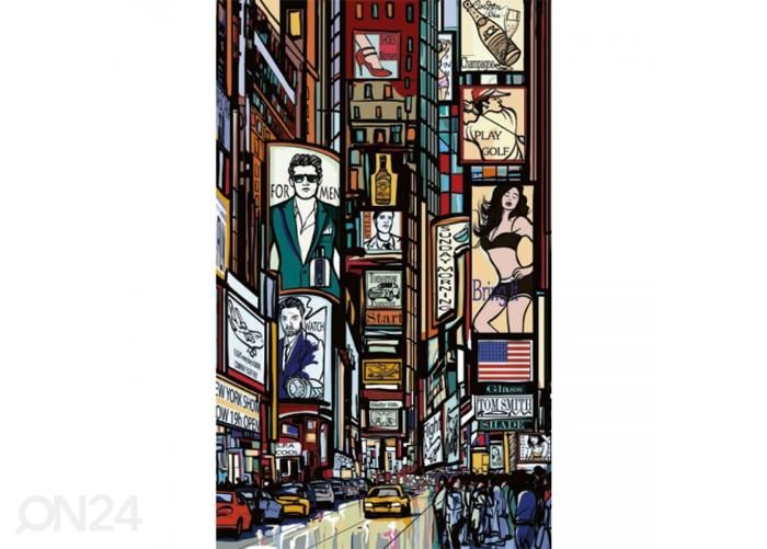 Non-woven kuvatapetti Times Square 150x250 cm kuvasuurennos