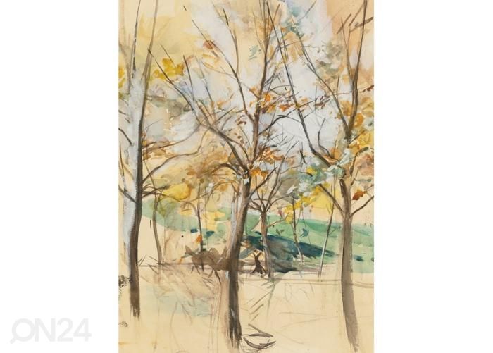 Non-woven kuvatapetti Trees In The Bois De Boulogne by Giovanni Boldini 184x254 cm kuvasuurennos