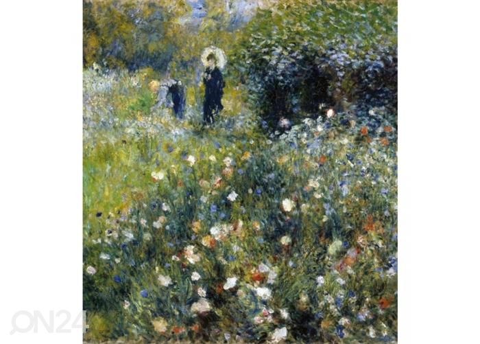 Non-woven kuvatapetti Woman in garden 225x250 c kuvasuurennos