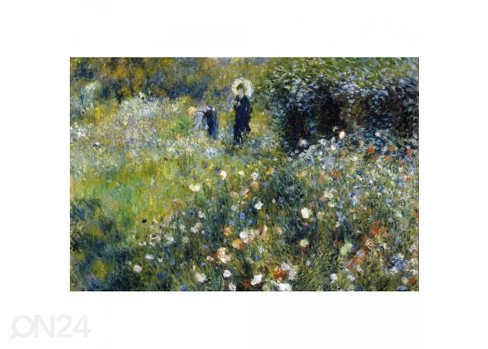 Non-woven kuvatapetti Woman in garden 375x250 cm kuvasuurennos
