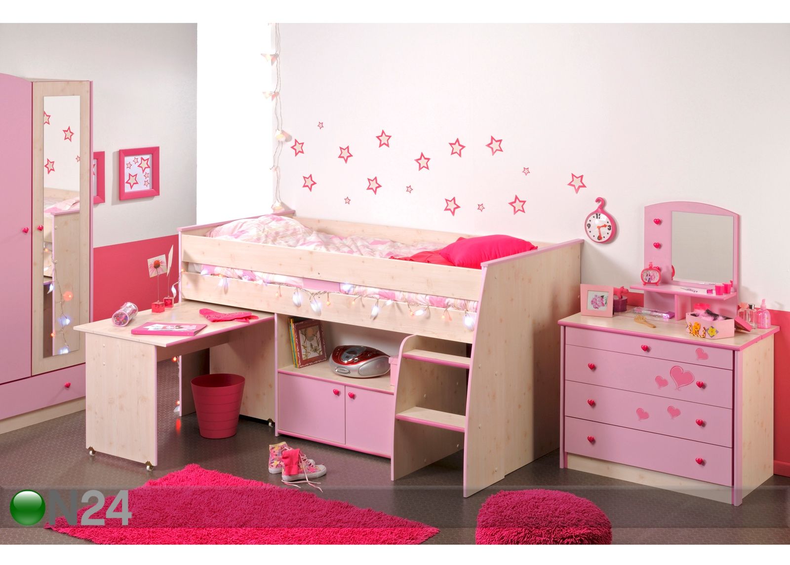 Nuorisosänky+kirjoituspöytä ZOE 90x200 cm kuvasuurennos