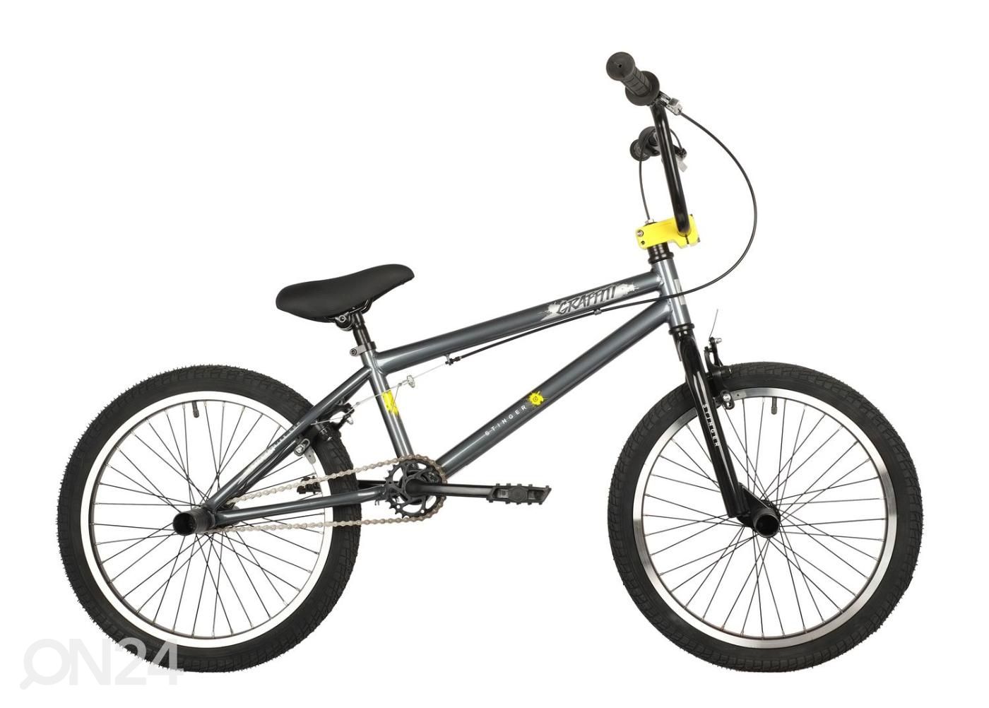 Nuorten BMX polkupyörä 20" Stinger grafiitinharmaa kuvasuurennos