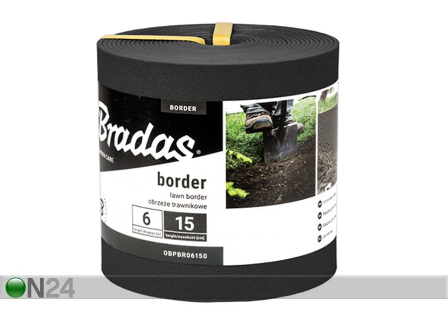Nurmikon reunanauha Bradas Border kuvasuurennos