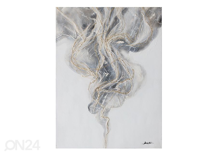 Öljymaalaus Harmaa/ beige 1, 90x120 cm kuvasuurennos