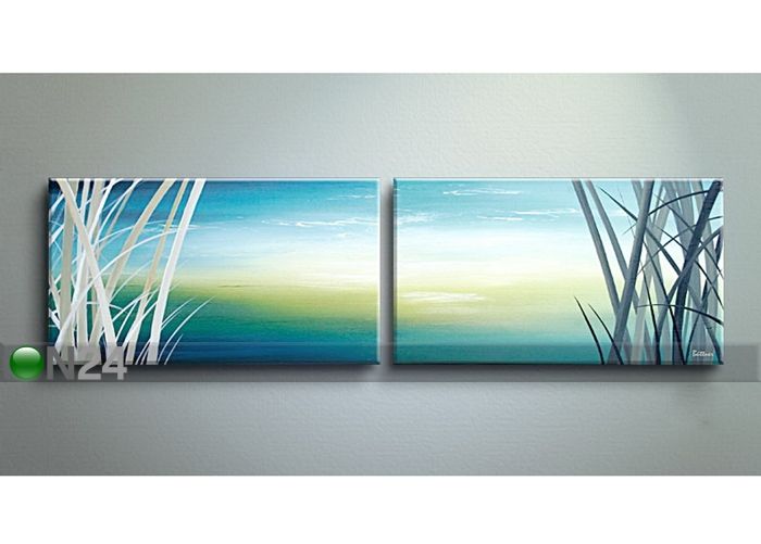 Öljymaalaus kankaalla SEA 50x140 cm kuvasuurennos