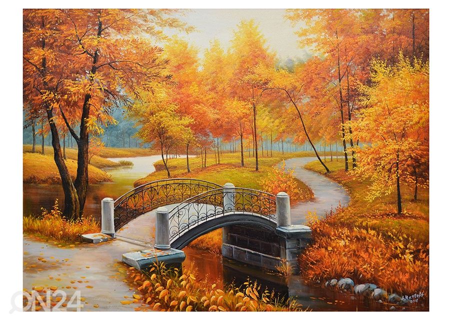 Öljymaalaus KULTAINEN SYKSY 90x120 cm kuvasuurennos