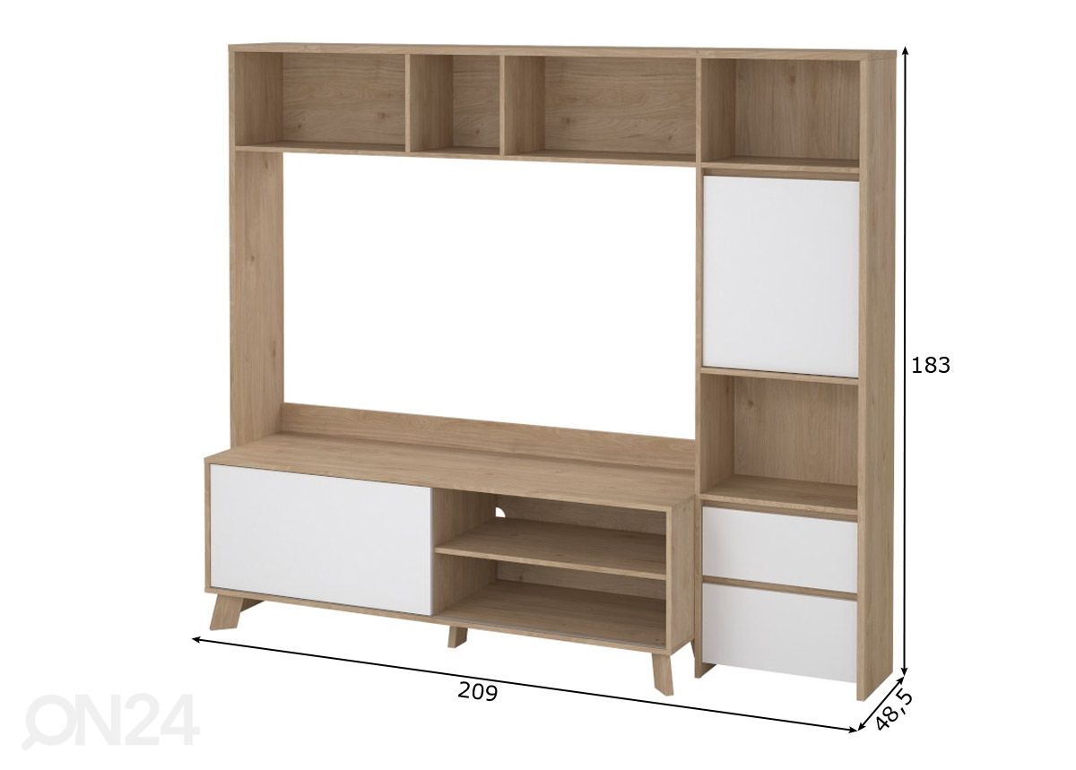 Olohuoneen kalusteet Next 209 cm kuvasuurennos mitat