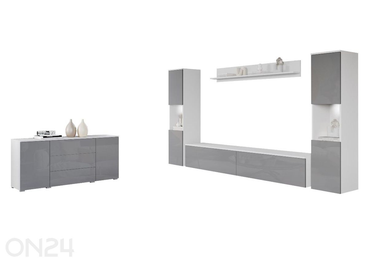 Olohuoneen kalusteryhmä Paris II + LED kuvasuurennos