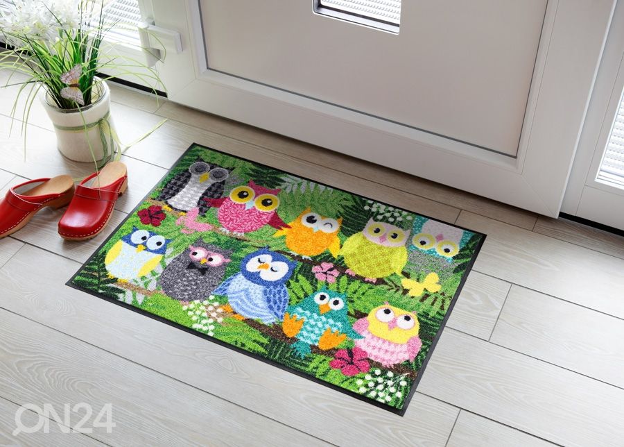 Ovimatto Dschungeleulen 50x75 cm kuvasuurennos