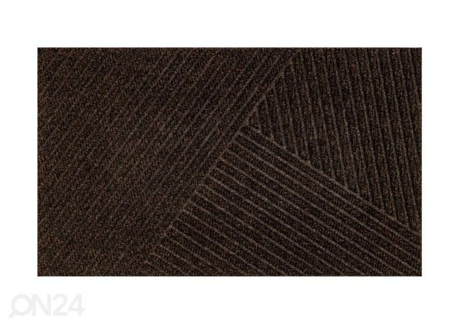Ovimatto Dune Stripes dark brown 45x75 cm kuvasuurennos