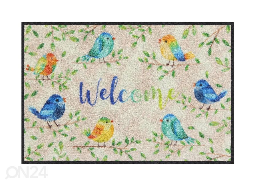 Ovimatto Lovely Birds 50x75 cm kuvasuurennos