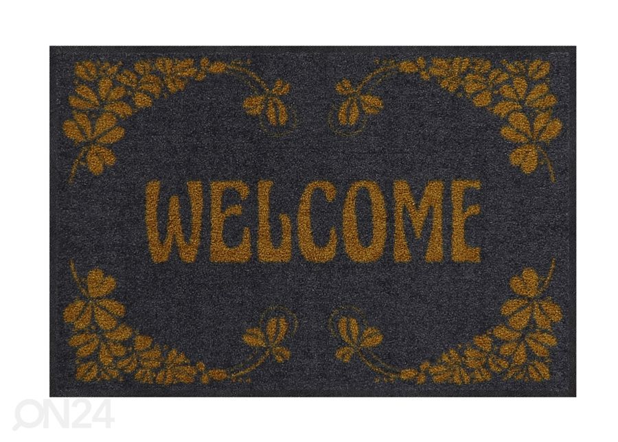 Ovimatto Welcome Art Deco gold 50x75 cm kuvasuurennos