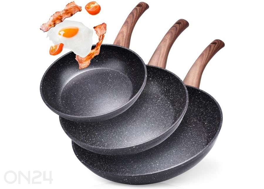 Paistinpannusarja Black&Wood, 3 osaa kuvasuurennos