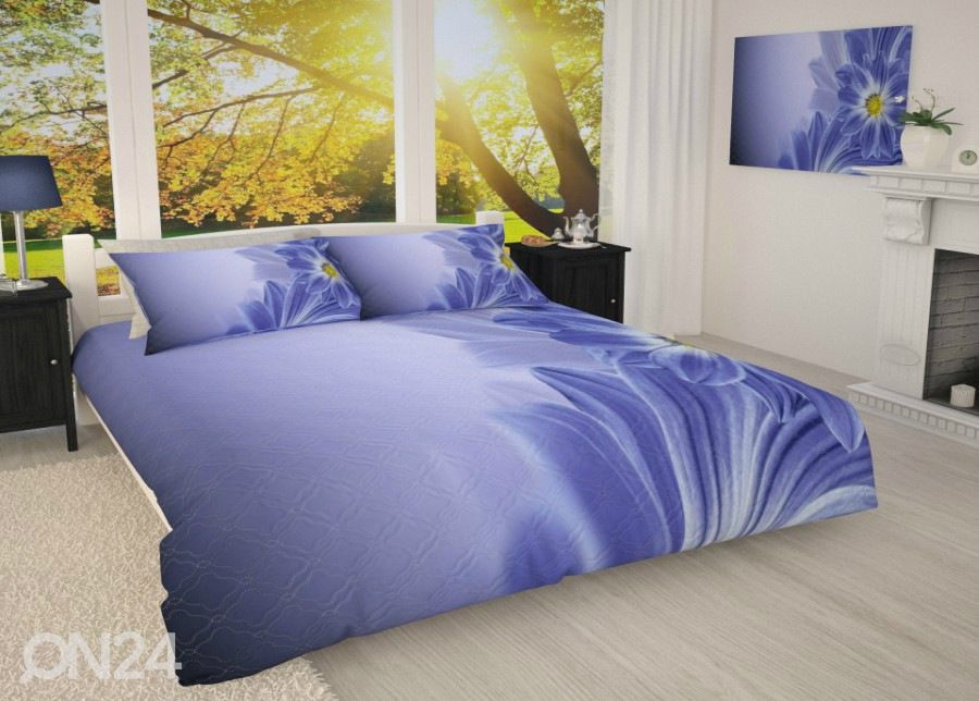 Päiväpeitto Sininen kukka 215x240 cm kuvasuurennos