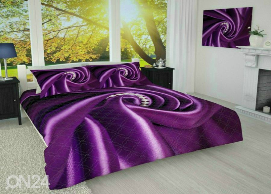 Päiväpeitto Violetti helmi 215x240 cm kuvasuurennos