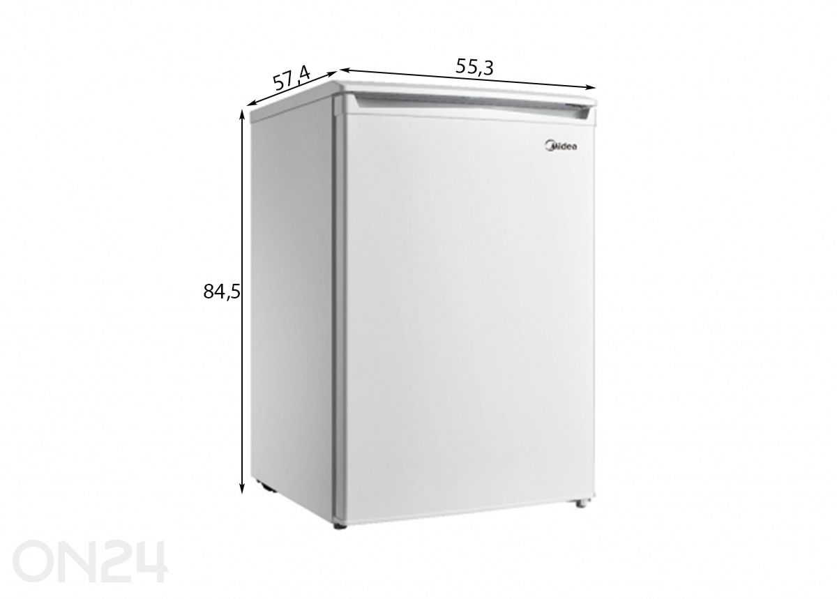 Pakastin Midea MDRD129FZE01 kuvasuurennos mitat