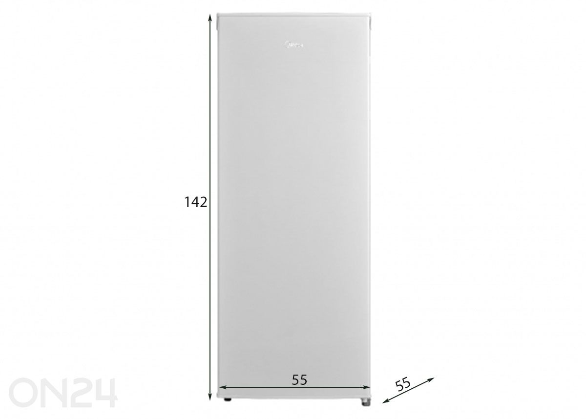 Pakastin Midea MDRU229FZE01, valkoinen kuvasuurennos mitat