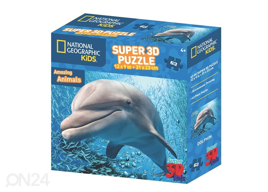 Palapeli 3D Delfiini 63 osaa kuvasuurennos