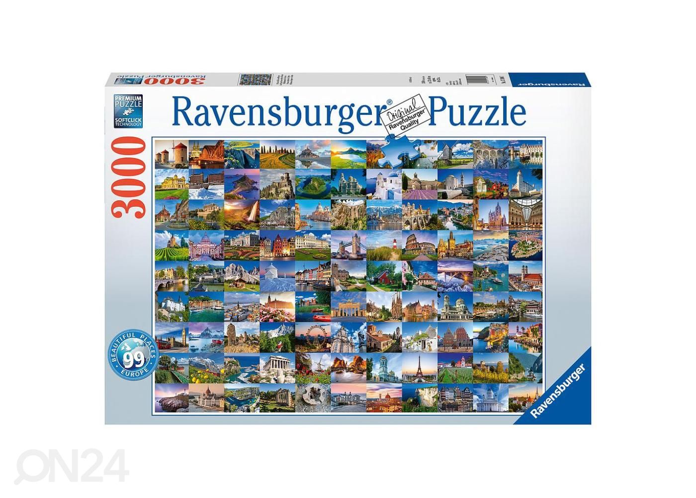 Palapeli Ravensburger Euroopan kauneimmat paikat 3000 palaa kuvasuurennos