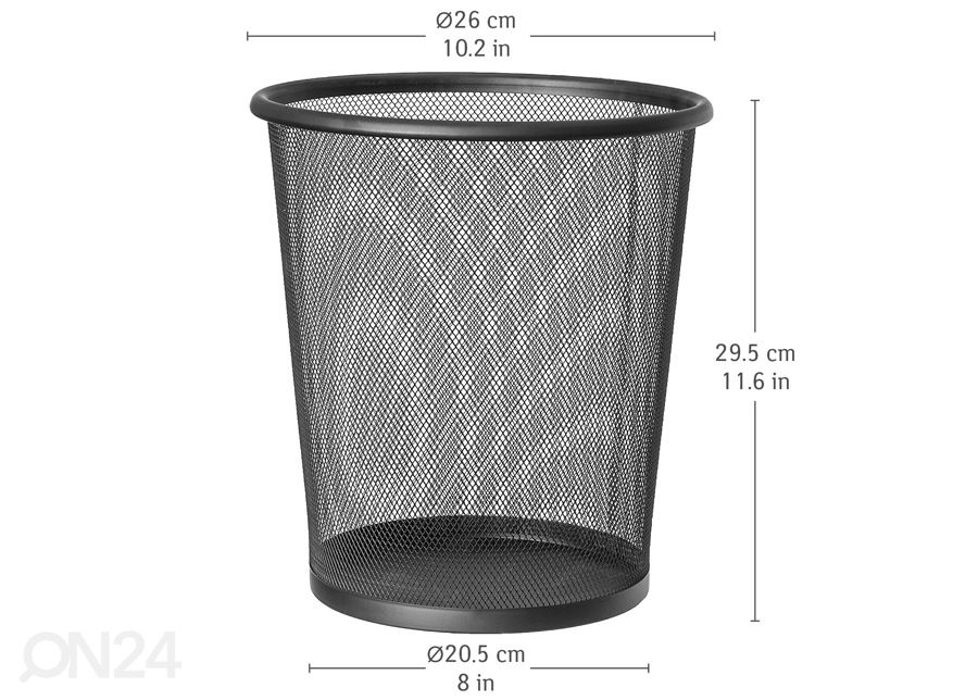 Paperikori Artmoon Mesh 12 L, 2 kpl kuvasuurennos mitat