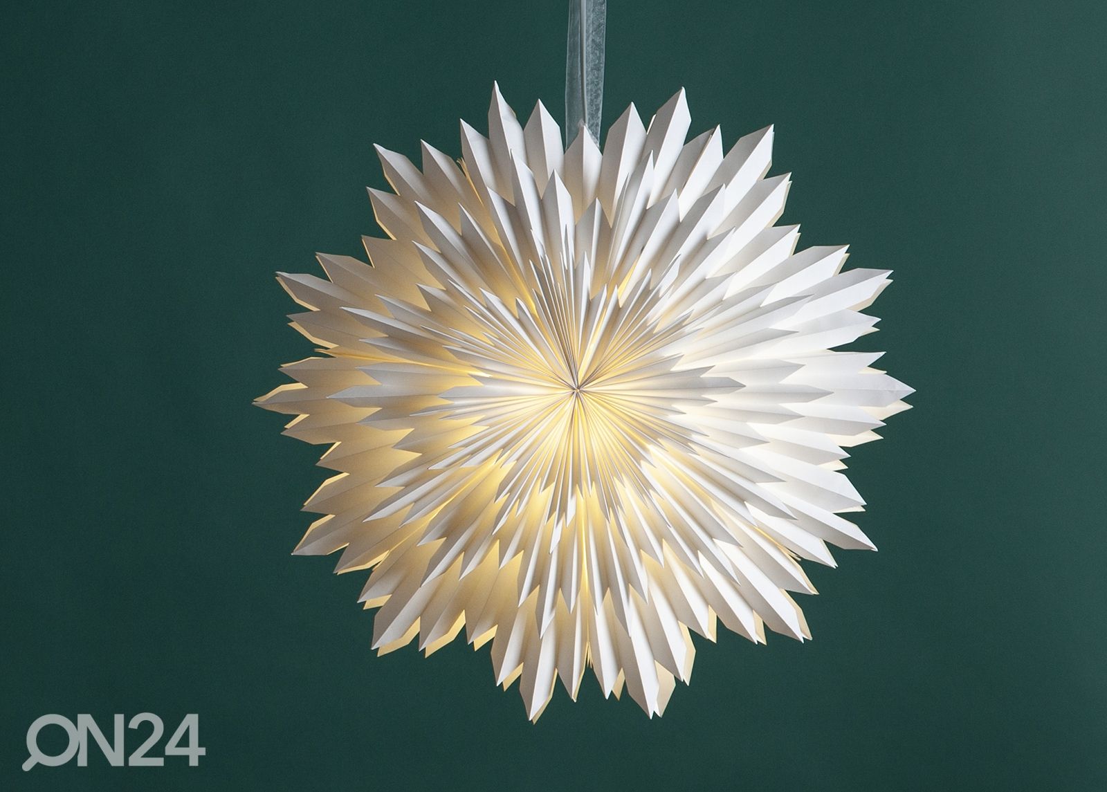 Paperitähti Ice 70 cm, valkoinen kuvasuurennos