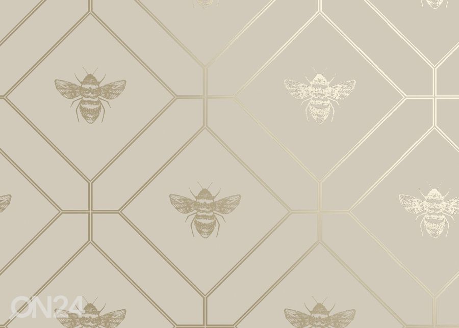 Paperitapetti Honeycomb Bee kuvasuurennos
